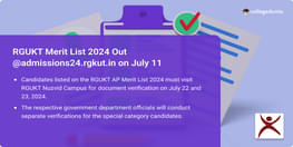 RGUKT Merit List 2024 Released